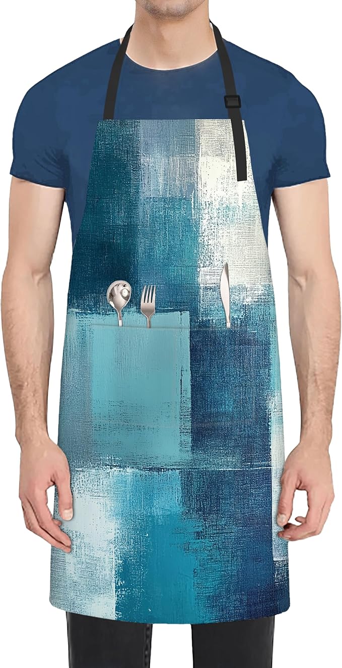 Apron with Pockets for Women, Adjustable Kitchen Cooking BBQ Chef Apron, Gifts for Mom Birthday, or Holidays