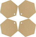 4 Packed Silicone Trivet Mats - DIY Different Size Dish Drying Mat, Hot Pot Holder for Pots & Pans, Non-Slip & Heat Resistant Kitchen Hot Pads for Countertops & Table, Beige