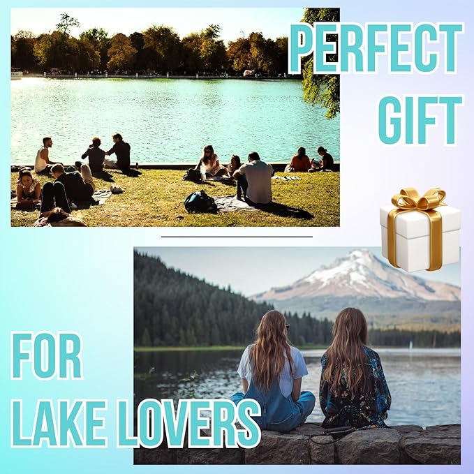 Onebttl Lake House Gifts for Women, 20oz Stainless Steel Insulated Tumbler, Housewarming Gifts for Lake Lovers - Teal, Life is Better at the Lake