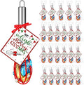 Nuogo 24 Sets Christmas Whisk Baking Supplies Gifts Christmas Neighbor Gifts Includes 8 Inch Stainless Steel Whisk,Greeting Cards,Ribbons,Plastic Bags for Home Cooking Supplies Xmas Stocking Stuffers