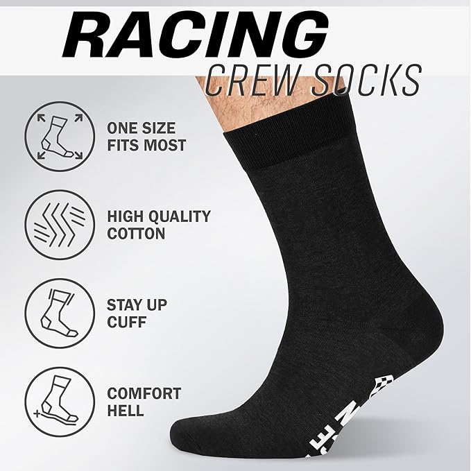 VICRAZY Racing Car, Sport Car Socks for Men, Women - Formula 1 Gifts, Racing Socks, Stocking Stuffers for Men, Women