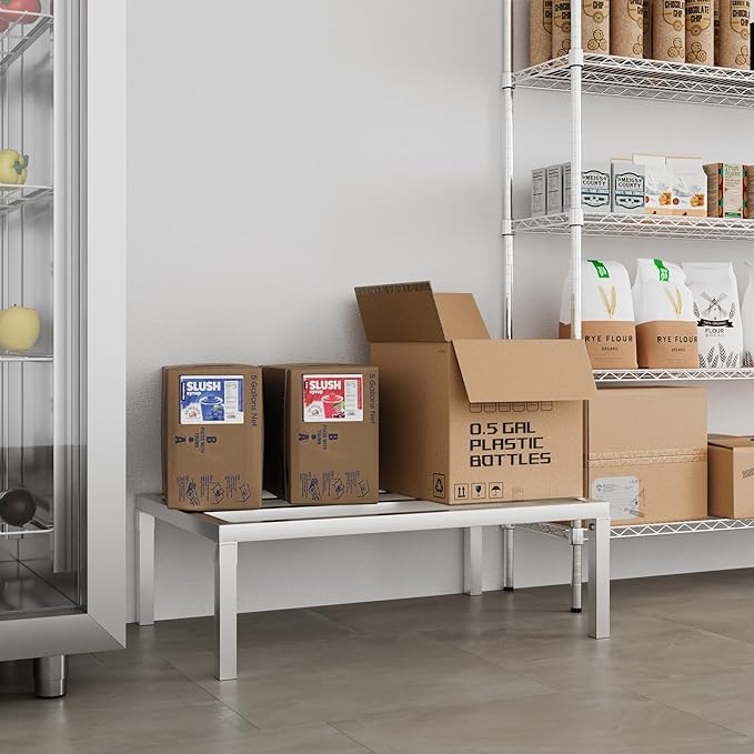 36" Long x 24" Wide | Height: 12" Off The Floor Aluminum Dunnage Rack | Storage in Restaurant, Kitchens and Garages and More!