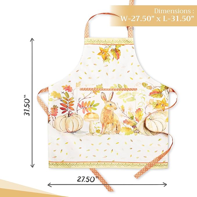 Maison d' Hermine 100% Cotton Apron for women with Pocket Kitchen Chef Apron for Men Cooking Gardening Server Waitress