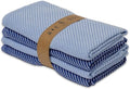 Extra Soft Kitchen Hand Towels - 4 Pack, (20" x 30") - Large & Cozy - Versatile as, Turkish Dish Towels, Large Kitchen Towels, Dish Towel for Drying, Bathroom Hand Towels, Denim and Dark Blue