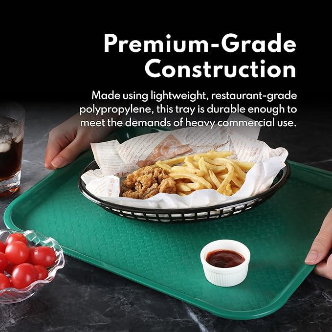 New Star Foodservice Fast Food Tray, Set of 12 (Brown, 12 by 16-Inch)