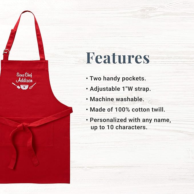 Let's Make Memories Personalized Seasoned with Love Apron – Chef and Cook Gift – Mother-Daughter Aprons – Adult-Sized - Customize With Any Name
