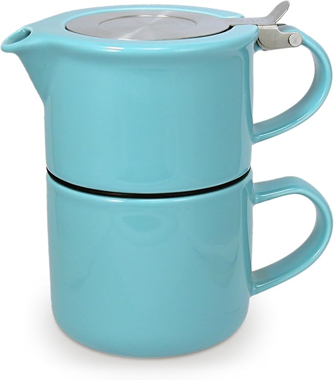 FORLIFE Tea for One with Infuser 14 ounces, Turquoise