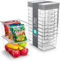 Sorbus 8-Pack Large Clear Plastic Storage Bins with Lids – Kitchen, Pantry, Fridge, Cabinet & Refrigerator Organizers