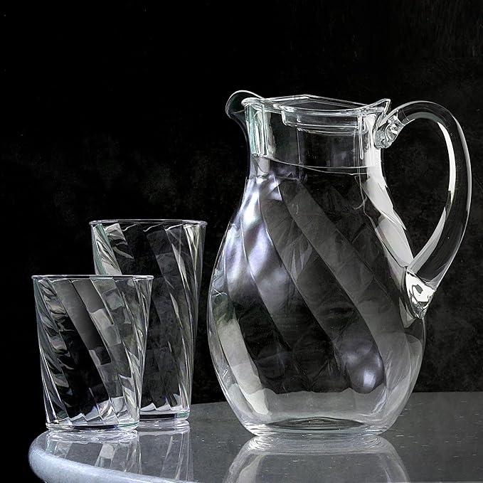 Amazing Abby - Glacier - 18-Ounce Plastic Tumblers (Set of 8), Plastic Drinking Glasses, Mixed-Color Reusable Cups, Stackable, BPA-Free, Shatter-Proof, Dishwasher-Safe