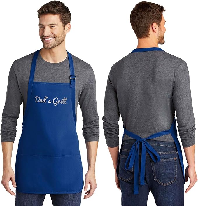 Custom Text Cooking & BBQ Apron – Personalized Chef or Grill Gift – Medium Length (1-3 Lines)