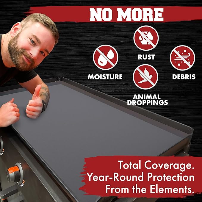 KITCHEN PERFECTION 28" Premium Silicone Griddle Cover Mat for Blackstone Griddle 28 Inch - Hermetic Protection from Rust & Debris All Year, Fits All Blackstone 28 Inch Models - Food Grade Silicone