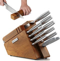 Kitchen Knife Block Set, 12-Piece with Sharpener | Japanese High Carbon Stainless Steel Knives Set for Kitchen