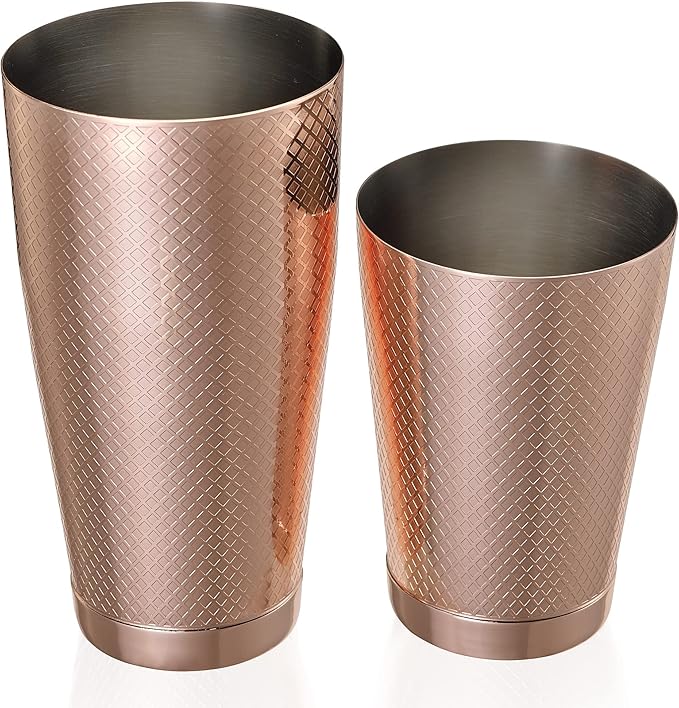 Barfly Diamond Lattice Shaker Set, Copper Plated