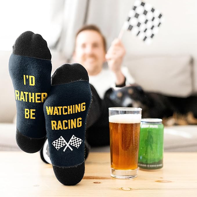 VICRAZY Racing Car, Sport Car Socks for Men, Women - Formula 1 Gifts, Racing Socks, Stocking Stuffers for Men, Women