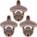 Wall Mounted Beer Opener Rustic IT'S FIVE O'CLOCK SOMEWHERE Stainless Soda Bottle Cap Opener Table Mounted Gift (3 PCS)