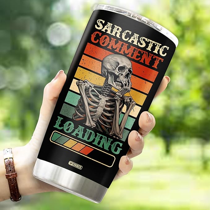 Funny Gifts Sarcastic Comment Loading Travel Cup Coffee Mug Stainless Steel Tumbler 20oz Birthday Christmas Gag Gift For Men Women Friend Coworker Present Ideas for Work Bestie Boss