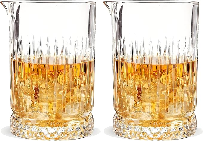 2pcs 21oz Cocktail Mixing Glass Bartender - Cocktail Accessories - Bartender Kit for Martini, Manhattan, Old Fashioned - Wedding Anniversary Birthday Christmas Decorations Gift for Home Bar
