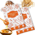2-Pack Beeswax Bread Bags for Homemade Bread, Orange Reusable Sourdough Storage Bags with Premium Beeswax Coating for Loafs Baguette Fresh Keeping,Great Homesteading Essentials and Baking Gifts.