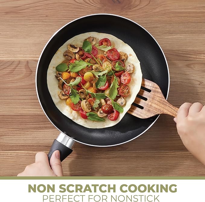 OOZi Wooden Spoon for Cooking Set – Premium 6-Piece Acacia Wooden Utensil Set with Spoon Rest, Nonstick Safe Spoons & Spatulas for Stirring, Serving, Tossing Salad & Kitchen Gifts