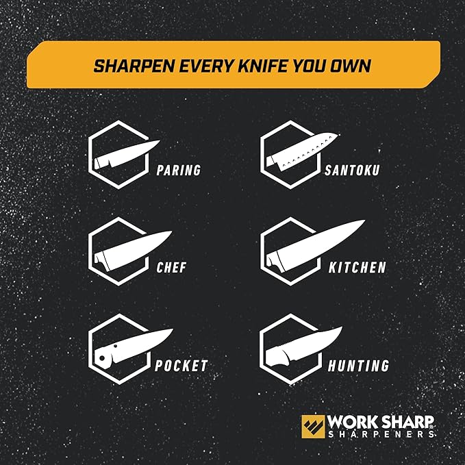 Work Sharp Rolling Knife Sharpener- 4 Sharpening Angles - For All Kitchen Knife Sets