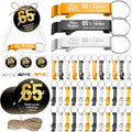 Dandat 54 Sets 65th Birthday Party Favors for Guests Birthday Beer Opener Keychain Cheers to 65 Bottle Opener Keychain with Thank You Cards and Gift Bags for Anniversary Wedding Party Favors