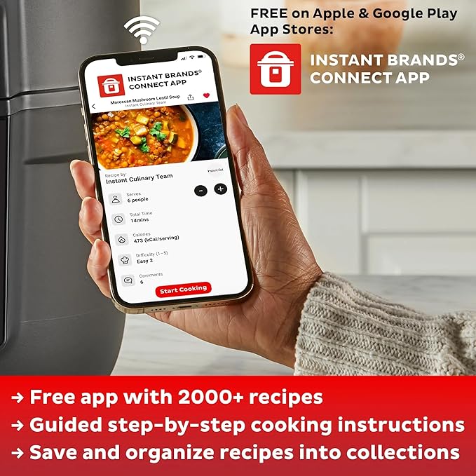 Instant Pot RIO Chef Series 6QT 7-in-1 Multi-Cooker, Black – Pressure Cooker, Slow Cooker, Rice, Steamer, Sauté, Food Warmer & More – One-Touch Smart Programs, Compact Family Size
