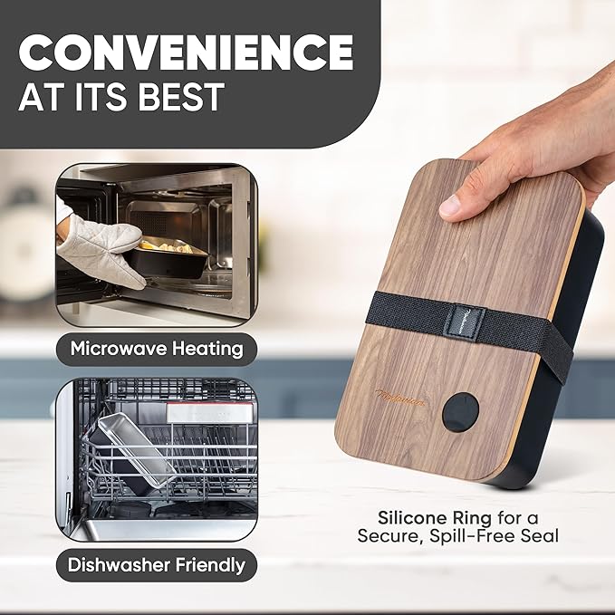 Stainless Steel Bento Box Adults |leak proof| Stainless Steel Lunch Box | Metal Lunch box|Sandwich Lunch Containers| Food compartments |large|bentobox| Non toxic|Mocha