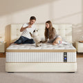MOOA Queen Mattress, 12 Inch Queen Mattresses, Medium Firm Cooling Memory Foam for Hip/Shoulder/Lumbar Support, Individual Springs for Pressure Relief & Motion Isolation, Hybrid Mattress In A Box