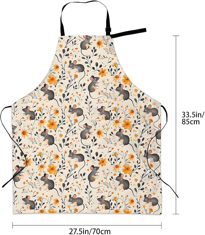 Cute Dolphin Apron for Women Men, Oxford Fabric Kitchen Cooking Chef Aprons