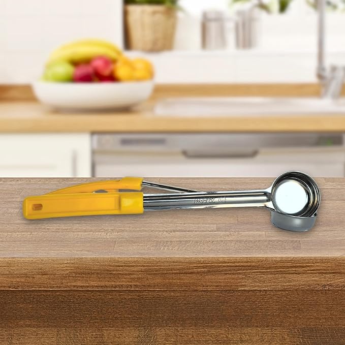 1 Ounce Solid Stainless Steel Portion Control Ladle Spoon for Measuring and Serving; Commercial Grade Serving Scoops [Pack of 12]