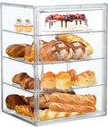 Bread Box,Large Bread Boxs for Kitchen Countertop - 4 Layers Adjustable Bread Storage Container, Clear Boxes for Kitchen Counter, Breads Box Airtight,Bread Holder,Perfect for Bagel, Muffins