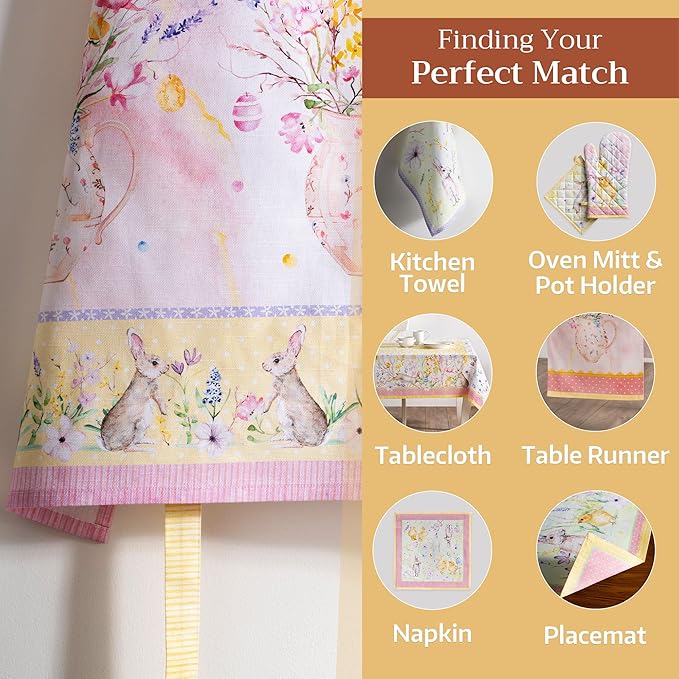 Maison d' Hermine 100% Cotton Apron for women with Pocket Kitchen Chef Apron for Men Cooking Gardening Server Waitress