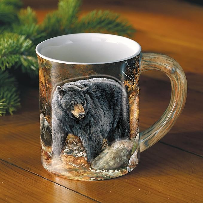 Wild Wings Sculpted Mug (Autumn Streamside - Bear)