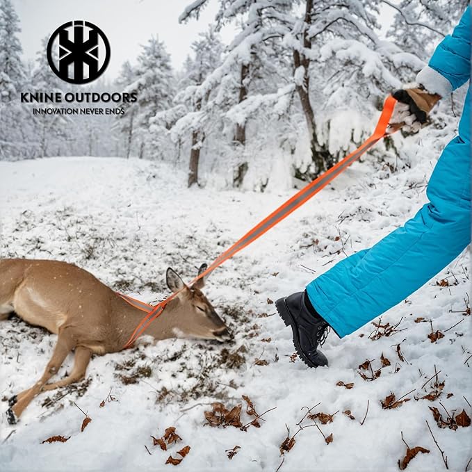 KNINE OUTDOORS Field Dressing Kit with Deer Drag Harness and Butt-Out Tool, Hunting Accessories for Men, Deer Hunting Gear, Big Game Dressing Tool, Heavy Duty Deer Drag Strap