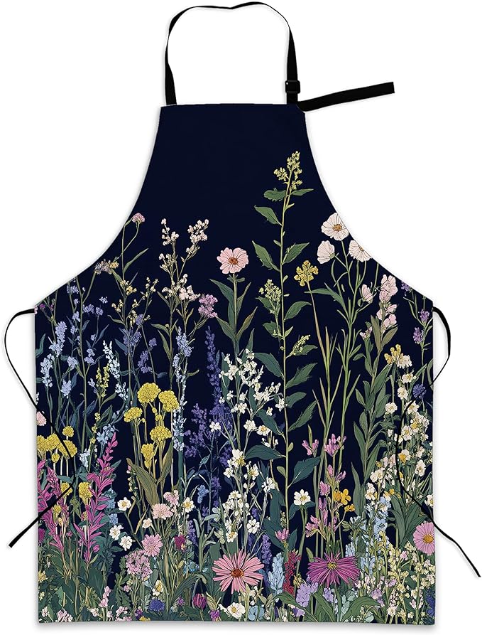 Adjustable Kitchen Apron with Pockets for Women and Men,Soft Chef Apron for Cooking, BBQ, and Grill
