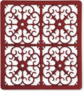 GASARÉ, Extra Large, Thick, Silicone Trivet for Hot Dishes, Pots, and Pans, Heat Resistant Mat for Countertop, Hot Pad for Kitchen, Easy to Clean, 12 x 10.9 x 3/8 Inches, Red
