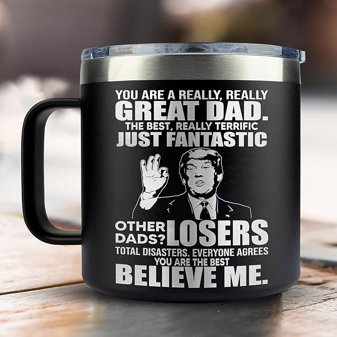 Christmas Gifts for Dad, Men - Gifts for Dad from Daughter, Son - Dads Birthday Gift Ideas, Happy Birthday gifts for Dads, Fathers - Best Dad Ever Gift, Present for dads - 14 Oz dad Mug