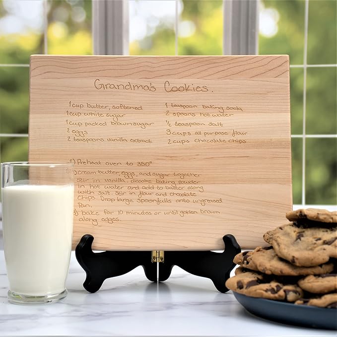 Blue Ridge Mountain Gifts Personalized Laser Engraved Recipe Cutting Board - Wood Cutting Board - Custom Gift for Dad - Great as Wedding Gifts, Christmas Gift, Mother In Law Gifts, Marriage Gifts