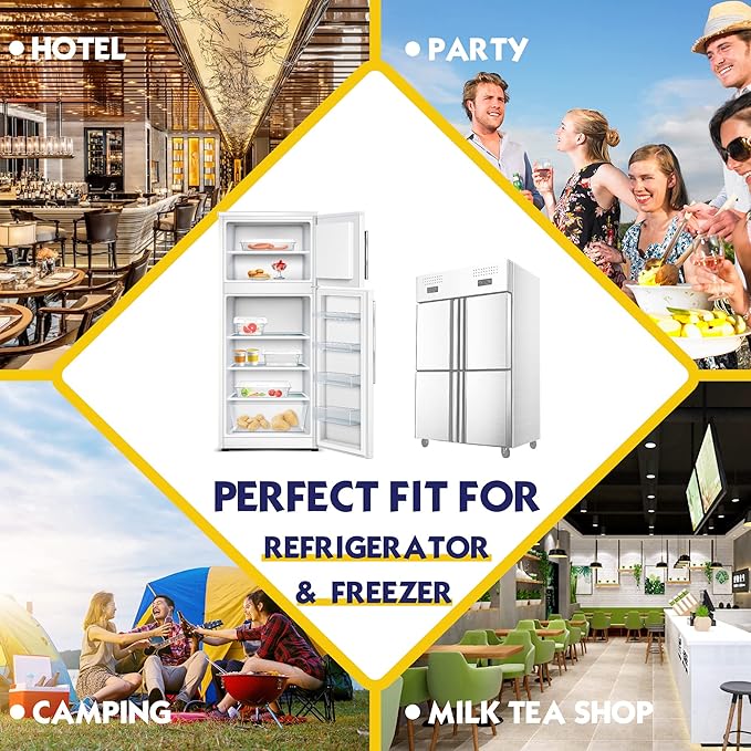 6 Pack NSF Food Pans with Lids, Full Size 4'' Deep Commercial Food Storage Containers, Polycarbonate, Clear