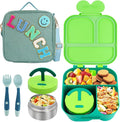 Lunch Box with Bento Box, with Leak Proof Thermo Food Jar, Preppy Corduroy Insulated Lunch Bag for Boys Girl Kids Teens School Travel Picnic