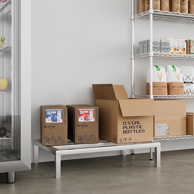 36" Long x 24" Wide | Height: 8" Off The Floor Aluminum Dunnage Rack | Storage in Restaurant, Kitchens and Garages and More!