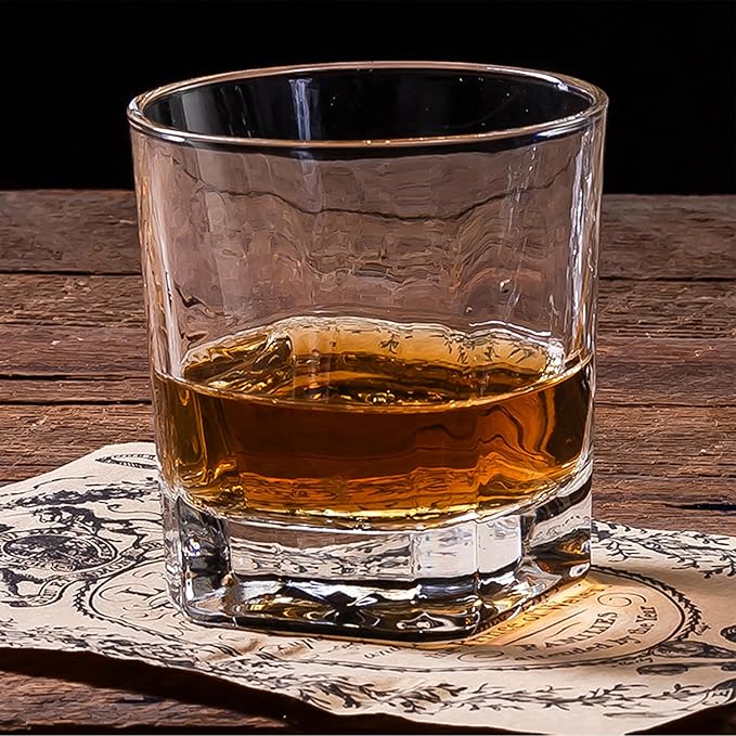 Personalized Whiskey Gifts - 11 oz Engraved Bourbon Glass Present - Custom Whiskey Glass in Wooden Box (Anniversary Design)