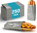 250 Pack Aluminum Foil Hot Dog Bags – Grease-Resistant Wrappers for Food Trucks, Concessions, Parties & More – BPA-Free, Disposable Takeout Food Sleeves by C&S Event Supply Co.