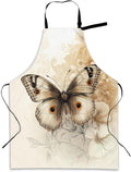 Cooking Apron for Women and Men,Adjustable Chef Bib Apron with 2 Pockets, Water and Oil Resistant for Kitchen Use