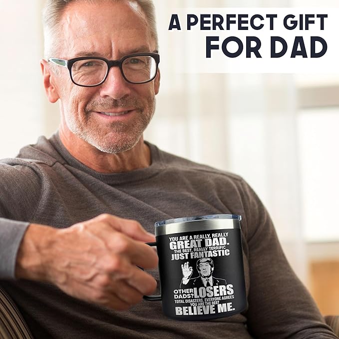 Christmas Gifts for Dad, Men - Gifts for Dad from Daughter, Son - Dads Birthday Gift Ideas, Happy Birthday gifts for Dads, Fathers - Best Dad Ever Gift, Present for dads - 14 Oz dad Mug