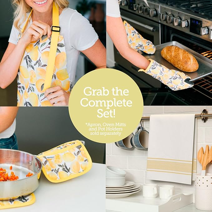 Adjustable Designer Kitchen Apron for Adults | Cotton Cooking Apron with Pockets and Adjustable Neck Buckle