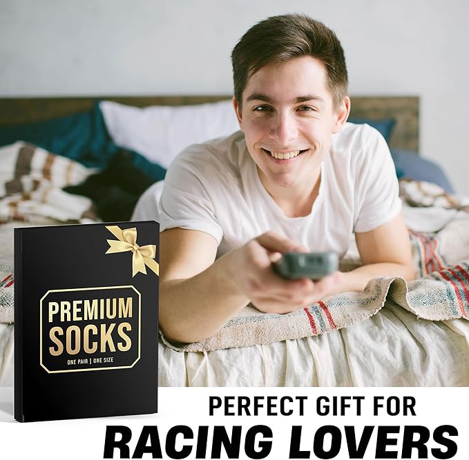 VICRAZY Racing Car, Sport Car Socks for Men, Women - Formula 1 Gifts, Racing Socks, Stocking Stuffers for Men, Women