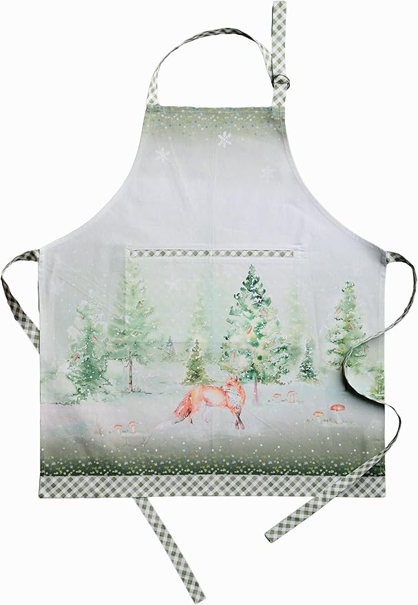 Maison d' Hermine 100% Cotton Apron for women with Pocket Kitchen Chef Apron for Men Cooking Gardening Server Waitress