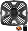 Air Fryer Grill Pan for Nuwave Brio, Replacement 6 IN 1 8QT 7 IN 1 7.25 QT Air Fryer Grill Plate Crisper Plate Rack Parts with Rubber Bumper Tips for Nuwave Brio Air Fryer Oven, Black