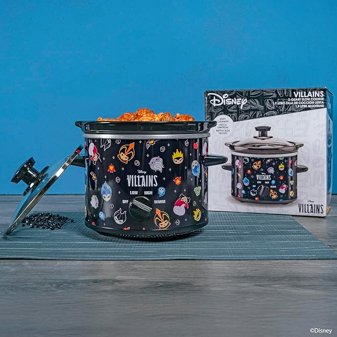 Uncanny Brands Disney Villains 2qt Slow Cooker - Small Kitchen Appliance